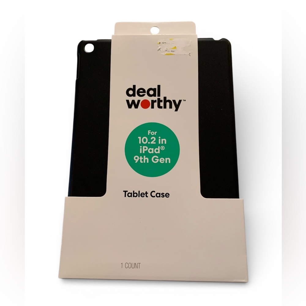 Dealworthy black tablet case ,  Apple iPad 10.2-inch (9th Gen). New